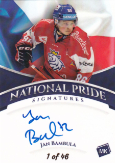Hokejová karta Jan Bambula Moje kartičky 2023 National Pride Signatures 1/46 č. NPS-11