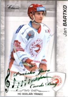 Hokejová karta Jan Bartko OFS 17/18 Serie II. Pražské Jaro base