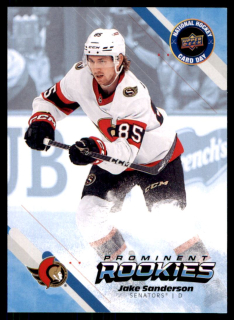 Hokejová karta Jake Sanderson UD National Hockey Card Day 2023 Prominent Rookies č. NHCD-5