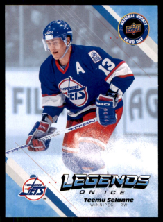 Hokejová karta Teemu Selanne UD National Hockey Card Day 2023 Legends On Ice č. NHCD-22