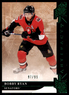 Hokejová karta Bobby Ryan UD Artifacts 2019-20 Green /99 č. 128