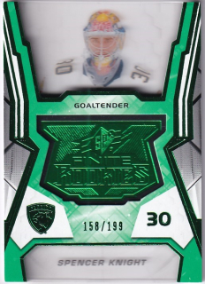 Hokejová karta Spencer Knight UD SPX 2021-22 Finite Rookies Green /199 č. F-4