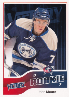Hokejová karta John Moore UD Victory 2011-12 Rookie č. 210