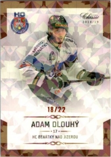 Hokejová karta Adam Dlouhý OFS Chance Liga 2018-19 Rainbow