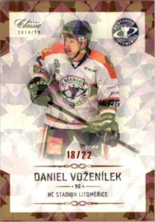 Hokejová karta Daniel Voženílek OFS CHance Liga 2018-19 Rainbow
