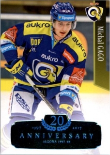 Hokejová karta Michal Gago OFS 17-18 Série 2 Blue Retro