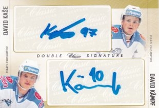 hokejová karta Kaše / Kampf OFS 16/17 S.II. Double Signature