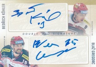 hokejová karta Kohler / Gregorc OFS 16/17 S.II. Double Signature