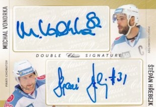 hokejová karta Vondrka / Hřebejk OFS 16/17 S.II. Double Signature