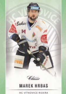hokejová karta Marek Hrbas OFS Classic 16/17 S. II. Emerald