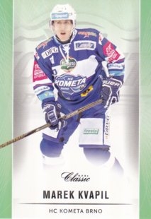 hokejová karta Marek Kvapil OFS Classic 16/17 S. II. Emerald