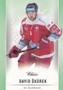 hokejová karta David Škůrek OFS Classic 16/17 S. II. Emerald