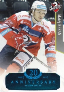 Hokejová karta Matěj Beran  OFS 17/18 S.II. Blue RETRO