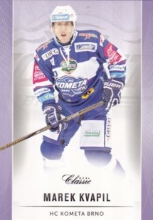 hokejová karta Marek Kvapil OFS Classic 16/17 S. II. Purple 