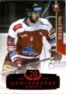 Hokejová karta David Škůrek OFS 17-18 Série 2 Red Retro