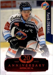 Hokejová karta Patrik Zdráhal 17/18 Serie 2 - RETRO RED 