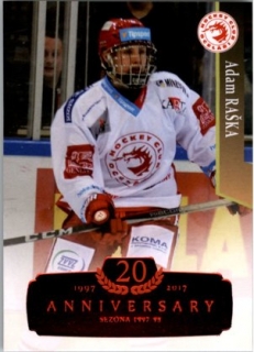 Hokejová karta Adam Raška 17/18 Serie 2 - RETRO RED 