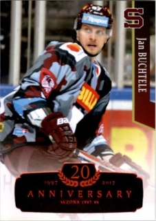 Hokejová karta Jan Buchtele 17/18 Serie 2 - RETRO RED 