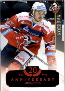Hokejová karta Matěj Beran OFS 17/18 Serie 2 - RETRO RED 