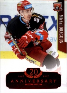 Hokejová karta Michal Dragoun OFS 17/18 Serie 2 - RETRO RED 