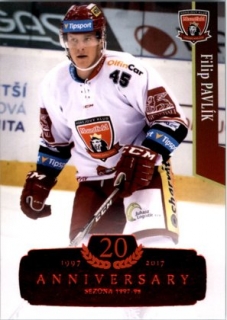 Hokejová karta Filip Pavlík OFS 17/18 Serie 2 - RETRO RED 