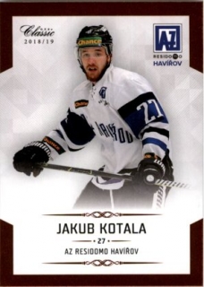 Hokejová karta Jakub Kotala OFS Chance Liga 2018-19 řadová karta č. 141