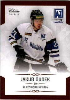 Hokejová karta Jakub Dudek OFS Chance Liga 2018-19 řadová karta č. 136