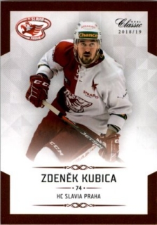 Hokejová karta Zdeněk Kubica OFS Chance Liga 2018-19 řadová karta č. 80