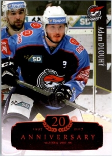 Hokejová karta Adam Dlouhý OFS 17/18 Serie 2 - RETRO RED 