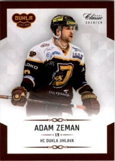 Hokejová karta Adam Zeman OFS Chance Liga 2018-19 řadová karta č. 25