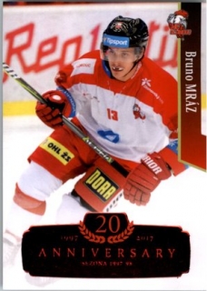 Hokejová karta Bruno Mráz OFS 17/18 Serie 2 - RETRO RED 