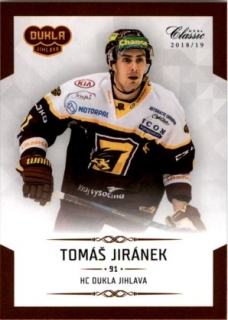 Hokejová karta Tomáš Jiránek OFS Chance Liga 2018-19 řadová karta č. 11