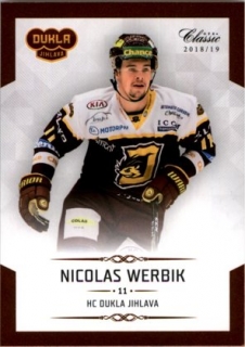 Hokejová karta Nicolas Werbik OFS Chance Liga 2018-19 řadová karta č. 24