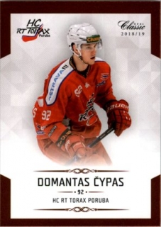 Hokejová karta Domantas Čypas OFS Chance Liga 2018-19 řadová karta č. 296