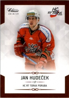 Hokejová karta Jan Hudeček OFS Chance Liga 2018-19 řadová karta č. 300