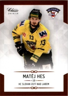Hokejová karta Matěj Hes OFS Chance Liga 2018-19 řadová karta č. 235