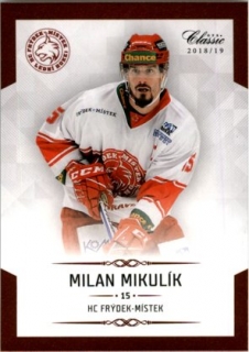 Hokejová karta Milan Mikulík OFS Chance Liga 2018-19 řadová karta č. 206