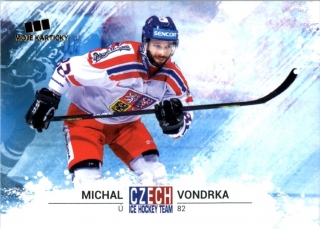 Hokejová karta Michal Vondrka Czech Ice Hocky Team 2018 č. 41