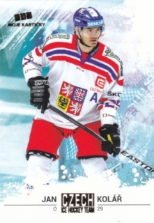 Hokejová karta Jan Kolář Czech Ice Hocky Team 2018 Gold Parallel
