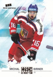 Hokejová karta Michal Birner Czech Ice Hocky Team 2018 Gold Parallel