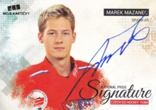 Hokejová karta Marek Mazanec CIHT 2018 National Pride Signatures Gold