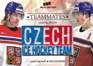 Hokejová karta Albert Michnáč / Kristian Reichel CIHT 2018 Teammates Logo Patch 