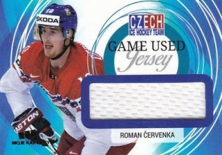 Hokejová karta Roman Červenka Czech Ice Hockey Team 2018 Game Used Stick