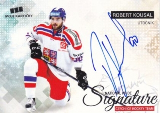 Hokejová karta Robert Kousal CIHT 2018 National Pride Signatures Silver