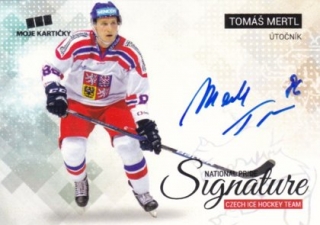 Hokejová karta Tomáš Mertl CIHT 2018 National Pride Signatures Silver