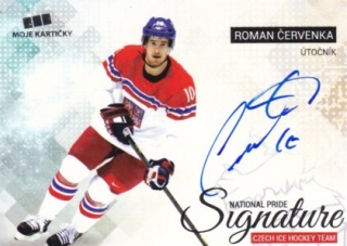 Hokejová karta Roman Červenka CIHT 2018 National Pride Signatures Silver