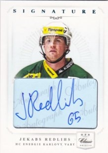 hokejová karta Jekabs Redlihs OFS 14/15 Authentic Signature Level 1