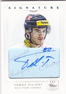 hokejová karta Tomáš Fillipi OFS 14/15 Authentic Signature Level 1