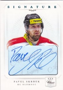 hokejová karta Pavel Skrbek OFS 14/15 Authentic Signature Level 1