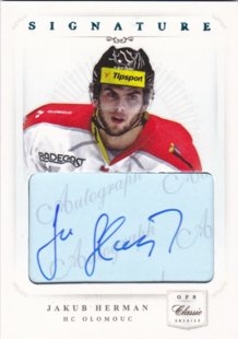 hokejová karta Jakub Herman OFS 14/15 Authentic Signature Level 1